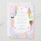 Meerjungfrau 1. Geburtstag Party Einladung (Vorderseite)