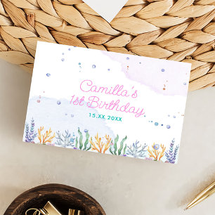 Meerjungfrau 1. Geburtstag Party Oneder Begleitkarte
