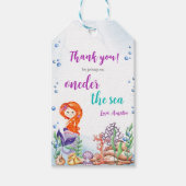 Meerjungfrau 1. Geburtstag Party Oneder Geschenkanhänger (Vorderseite)