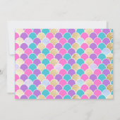 Meerjungfrau 1. Geburtstag Party ONEder Meerjungfr Einladung (Rückseite)