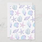 Meerjungfrau 1. Geburtstag Party ONEder Meerjungfr Einladung (Rückseite)