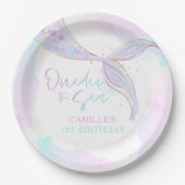 Meerjungfrau 1. Geburtstag Party ONEder Meerjungfr Pappteller (Vorderseite)