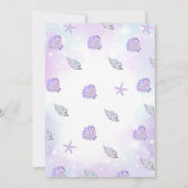 Meerjungfrau 1. Geburtstag Party ONEder Sea Einladung (Rückseite)