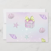 Meerjungfrau 1. Geburtstag Party ONEder Sea Foto Einladung (Rückseite)