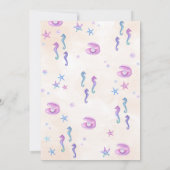 Meerjungfrau 1. Geburtstag Party unter dem Party Einladung (Rückseite)