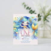 Meerjungfrau 1. Geburtstag unter dem Meer Geburtst (Stehend Vorderseite)