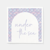 Meerjungfrau 1. Geburtstag unter dem Party Serviette (Vorderseite)