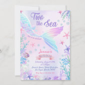 Meerjungfrau 2. Geburtstag 2. Party Einladung (Vorderseite)