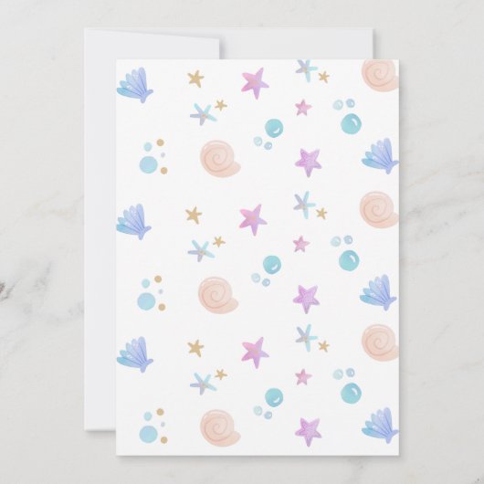 Meerjungfrau 2. Geburtstag 2. Party Einladung (Rückseite)