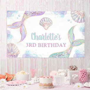Meerjungfrau 3. Geburtstag Banner
