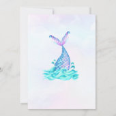 Meerjungfrau 3. Geburtstag unter dem Party Einladung (Rückseite)