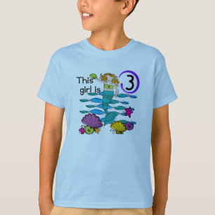 Meerjungfrau-3. Geburtstags-T-Shirts und Geschenke T-Shirt