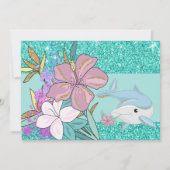 Meerjungfrau 3. Geburtstagsausschreibung Einladung (Rückseite)