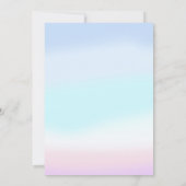 Meerjungfrau 4. Geburtstag Unser kleines Meerjungf Einladung (Rückseite)