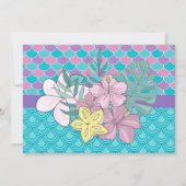 Meerjungfrau 5. Geburtstagsausschreibung Einladung (Rückseite)