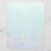 Meerjungfrau - 8.5" x 11" Stationierblech (Vorne/Hinten)