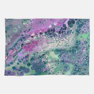 Meerjungfrau Acryl Pour, Coole Farbige Abstraktion Geschirrtuch