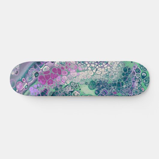 Meerjungfrau Acrylpour, Cool farbig Abstrakt Skateboard (Horizontal)