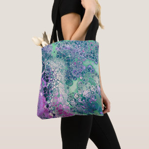 Meerjungfrau Acrylpour, Cool farbig Abstrakt Tasche