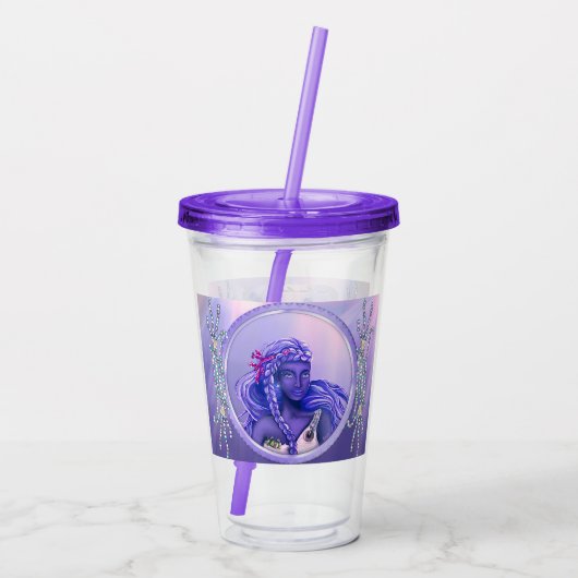 Meerjungfrau Acryltrinkbecher (Rückseite)
