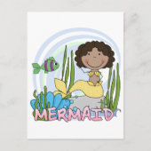 Meerjungfrau - Afroamerikanischer Tshirts und Gesc Postkarte (Vorderseite)