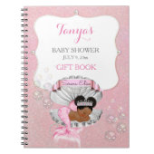 Meerjungfrau Afroamerikanisches Baby Pink Muschel Notizblock (Vorderseite)