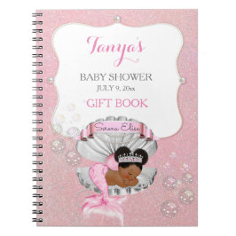 Meerjungfrau Afroamerikanisches Baby Pink Muschel Notizblock