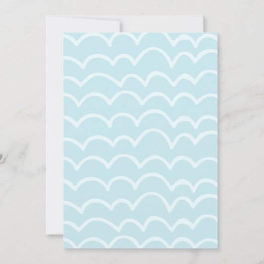 Meerjungfrau am 1. Geburtstag Einladung (Rückseite)