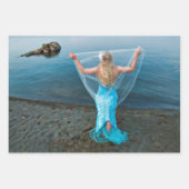 Meerjungfrau am Blauen Ätherischen Geschenkpapier Set (Vorderseite 2)