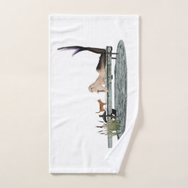 Meerjungfrau am Bootsanleger Handtuch