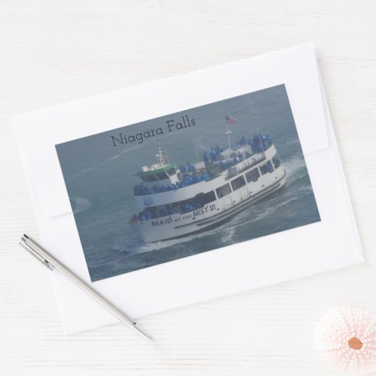 Meerjungfrau am Fluss Niagara Rechteckiger Aufkleber (Umschlag)