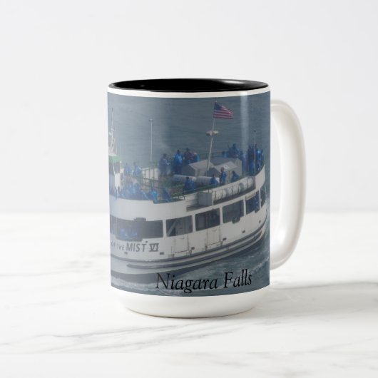 Meerjungfrau am Fluss Niagara Zweifarbige Tasse (VorderseiteRechts)