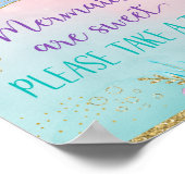 Meerjungfrau am Geburtstag eine Leckerei Poster (Ecke)