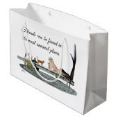 Meerjungfrau am Strand Dock Geschenktasche Große Geschenktüte (Rückseite Schrägansicht)