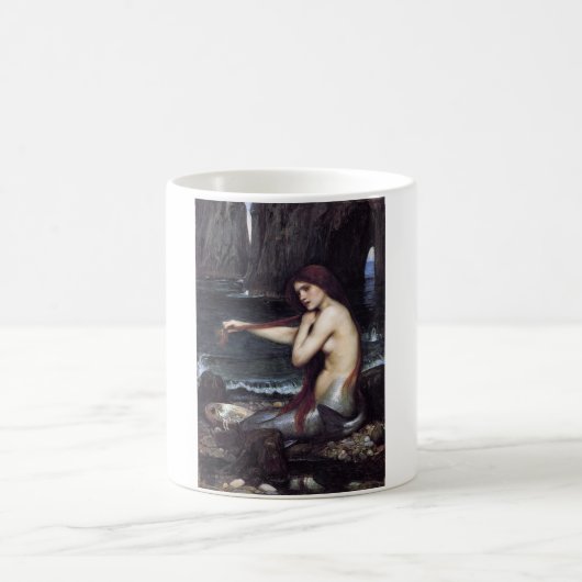 Meerjungfrau am Strand Kaffeetasse (Mittel)