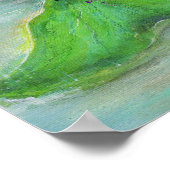 Meerjungfrau am Strand mit Leuchtturm Poster (Ecke)