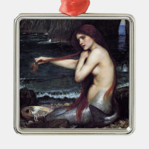 Meerjungfrau am Strand Ornament Aus Metall