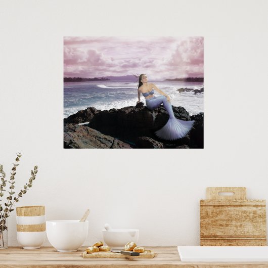 Meerjungfrau am Ufer Poster (Küche)