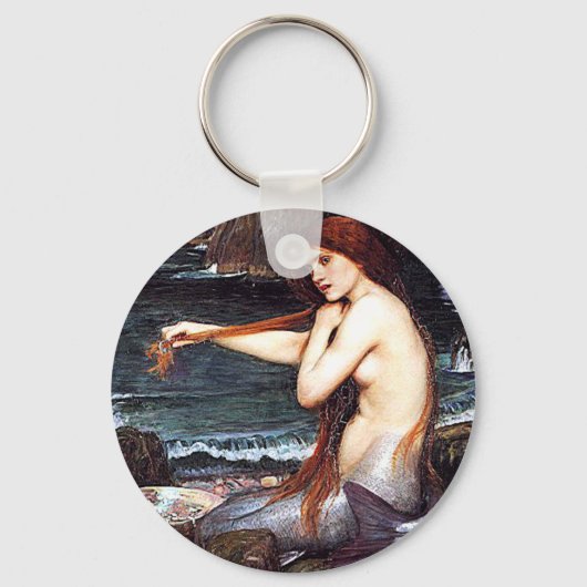 Meerjungfrau am Ufer Schlüsselanhänger (Vorderseite)
