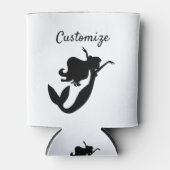 Meerjungfrau an Bord schwarz/weiß Thunder_Cove Dosenkühler (Vorderseite)