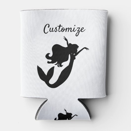 Meerjungfrau an Bord schwarz/weiß Thunder_Cove Dosenkühler (Vorderseite)