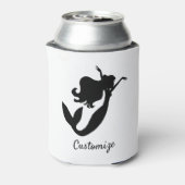 Meerjungfrau an Bord schwarz/weiß Thunder_Cove Dosenkühler (Kanne Rückseite)