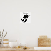 Meerjungfrau an Bord schwarz/weiß Thunder_Cove Poster (Küche)