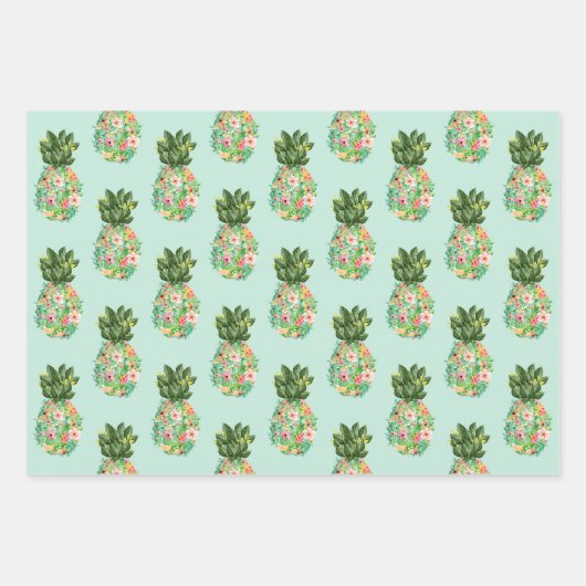 Meerjungfrau Ananas Umhüllungspapier Set 3 Geschenkpapier Set (Vorderseite 3)