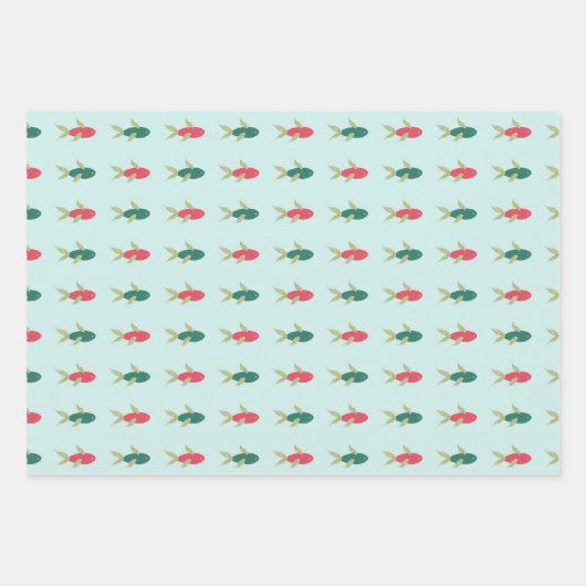 Meerjungfrau Ananas Umhüllungspapier Set 3 Geschenkpapier Set (Vorderseite 2)