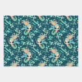 Meerjungfrau Ananas Umhüllungspapier Set 3 Geschenkpapier Set (Vorderseite)