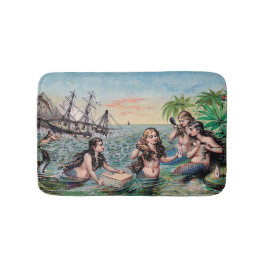 Meerjungfrau Antike Magie Schöner Ozean Badematte