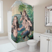 Meerjungfrau Antike Magie Schöner Ozean Duschvorhang (Beispiel)