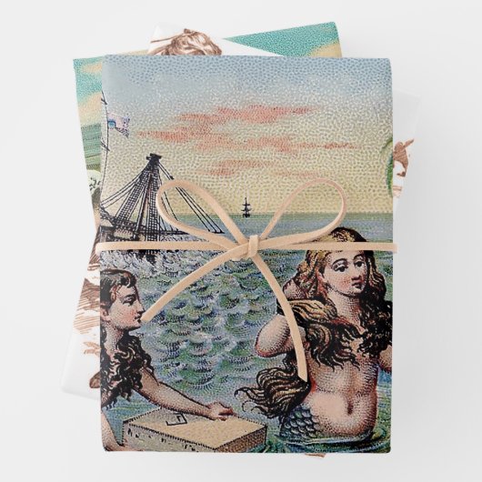 Meerjungfrau Antike Magie Schöner Ozean Geschenkpapier Set (Beispiel)