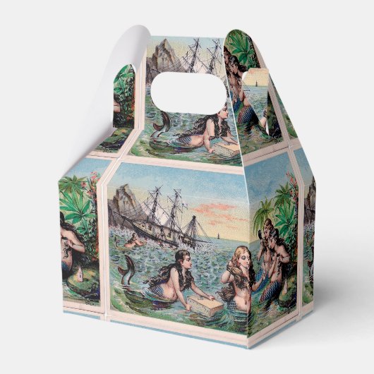 Meerjungfrau Antike Magie Schöner Ozean Geschenkschachtel (Rückseite)